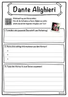 Vorschau - Unterrichtsreihen - Dante Alighieri Lückentext mit Wortspeicher Hörverstehen und Suchsel - Seite 3