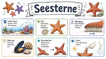 Vorschau - Arbeitsblätter - Arbeitsblätter zum Thema "Seestern" + Lösung & MP3 + Mindmap + Infografik - Seite 1
