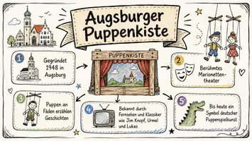 Vorschau - Arbeitsblätter - Arbeitsblätter zum Thema "Augsburger Puppenkiste" + Lösung & MP3 + Mindmap + Infografik - Seite 1