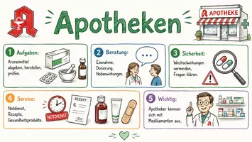 Vorschau - Arbeitsblätter - Arbeitsblätter zum Thema "Apotheke" + Lösung & MP3 + Mindmap + Infografik - Seite 1