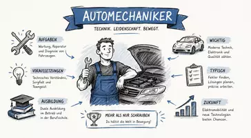 Vorschau - Arbeitsblätter - Arbeitsblätter zum Thema "Automechaniker" + Lösung & MP3 + Infografik - Seite 1
