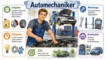 Vorschau - Arbeitsblätter - Arbeitsblätter zum Thema "Automechaniker" + Lösung & MP3 + Infografik - Seite 3