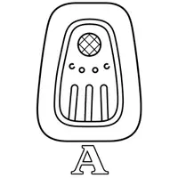 Vorschau - Mal- und Bastelvorlagen - Maya Hieroglyphen ABC Ausmalbilder (26 Malvorlagen) - Seite 1
