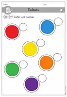 Vorschau - Arbeitsblätter - Farben Colours Arbeitsblatt Hörverstehen differenziert - Englisch - Seite 3