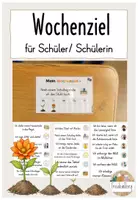 Vorschau - Anderer Materialtyp - Wochenziel individuell für Schüler / Schülerin - Deckblatt
