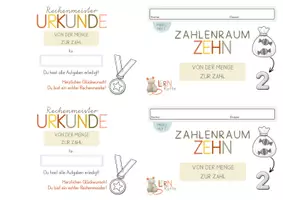 Vorschau - Arbeitsblätter - Lernratte - Mikroheft- Zahlenraum Zehn - von der Menge zur Zahl - Seite 2