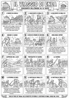 anteprima - Materiale di supporto/inclusione - Il viaggio di Enea (scheda didattica da colorare) - Pagina 1