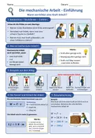 Vorschau - Unterrichtsreihen - Mechanische Arbeit - Physik Sek I - Arbeitsblätter inkl. Lösungen - Deckblatt