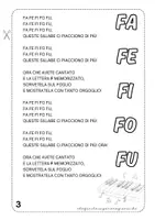 anteprima - Materiale di supporto/inclusione - LETTERA F – SILLABE FA FE FI FO FU – TESTO E CANZONE - Pagina 3
