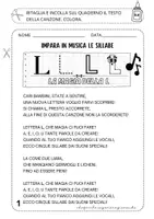 anteprima - Materiale di supporto/inclusione - LETTERA L – SILLABE LA LE LI LO LU – TESTO E CANZONE - Pagina 1