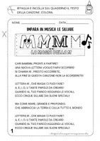 anteprima - Materiale di supporto/inclusione - LETTERA M – SILLABE MA ME MI MO MU – TESTO E CANZONE - Pagina 1