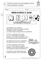 anteprima - Materiale di supporto/inclusione - LETTERA N – SILLABE NA NE NI NO NU – TESTO E CANZONE - Pagina 1