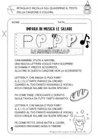 anteprima - Materiale di supporto/inclusione - LETTERA P – SILLABE PA PE PI PO PU – TESTO E CANZONE - Pagina 1