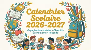 Aperçu - Matériel pour travaux manuels / dessin - Calendrier pour enfant enseignant 2026-2027 agenda mensuel - Page 1