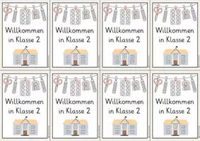Vorschau - Bildkarten - Willkommenskarten neues Schuljahr (Kl. 1-4) - Seite 2
