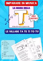 anteprima - Materiale di supporto/inclusione - LETTERA T – SILLABE TA TE TI TO TU – TESTO E CANZONE - Pagina di copertina