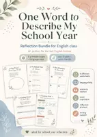 Vorschau - Arbeitsblätter - One Word to Describe My School Year – End of Year Reflexions Bundle für den Englischunterricht zum Schuljahresende - Deckblatt