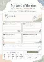 Vorschau - Arbeitsblätter - One Word to Describe My School Year – End of Year Reflexions Bundle für den Englischunterricht zum Schuljahresende - Seite 3