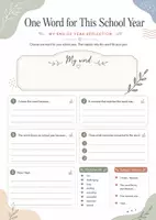 Vorschau - Arbeitsblätter - One Word to Describe My School Year – End of Year Reflexions Bundle für den Englischunterricht zum Schuljahresende - Seite 2