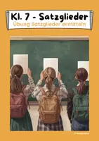 Vorschau - Arbeitsblätter - Übungsstunde Satzglieder ermitteln (Umstellprobe) - Klasse 7 - Deckblatt