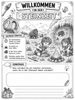Vorschau - Stundenentwürfe - Die Steinzeit - Arbeitsheft für die Grundschule | Sachunterricht Klasse 3-4 | Rätsel, Forscheraufträge, Lapbook & Urkunde - Seite 3