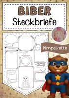 Vorschau - Arbeitsblätter - Steckbrief Kennenlernen Biberklasse Klassentier Biber - Deckblatt