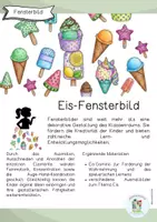 Vorschau - Mal- und Bastelvorlagen - Eis Fensterbild / Sommer / Hitzefrei / Vertretungsstunde / malen / basteln / KITA / GS - Seite 1