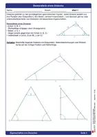 Vorschau - Arbeitsblätter - Konstruktion von Dreiecken | Mathematik Geometrie Sekundarstufe Klasse 7-8 | Geometrie, Kongruenz, Kongruenzsätze, Thaleskreis, Zirkel, Geodreieck | Übungen Vertretungsstunden Arbeitsblätter Kopiervorlagen mit Lösungen - Seite 2