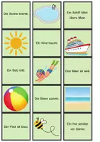 Vorschau - Stationenlernen - Lese-Zuordnungsspiel Sommer - Lesen üben / Klasse 1 und 2 - Seite 2