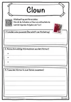 Vorschau - Unterrichtsreihen - Clown Lückentext mit Wortspeicher Hörverstehen und Suchsel - Seite 3