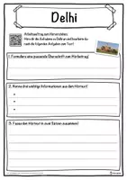 Vorschau - Unterrichtsreihen - Delhi Lückentext mit Wortspeicher Hörverstehen und Suchsel - Seite 3