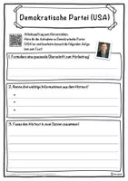 Vorschau - Unterrichtsreihen - Demokratische Partei (USA) Lückentext mit Wortspeicher Hörverstehen und Suchsel - Seite 3