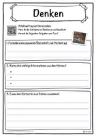 Vorschau - Unterrichtsreihen - Denken Lückentext mit Wortspeicher Hörverstehen und Suchsel - Seite 3