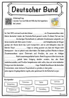 Vorschau - Unterrichtsreihen - Deutscher Bund Lückentext mit Wortspeicher Hörverstehen und Suchsel - Seite 1