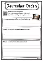 Vorschau - Unterrichtsreihen - Deutscher Orden Lückentext mit Wortspeicher Hörverstehen und Suchsel - Seite 3