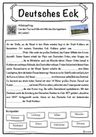 Vorschau - Unterrichtsreihen - Deutsches Eck Lückentext mit Wortspeicher Hörverstehen und Suchsel - Seite 1