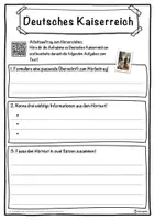 Vorschau - Unterrichtsreihen - Deutsches Kaiserreich Lückentext mit Wortspeicher Hörverstehen und Suchsel - Seite 3