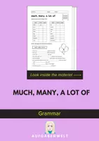 Vorschau - Arbeitsblätter - Much, Many, A lot of (Quantifiers): Grammar (English) - Deckblatt