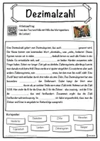 Vorschau - Unterrichtsreihen - Dezimalzahl Lückentext mit Wortspeicher Hörverstehen und Suchsel - Seite 1