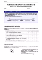 Vorschau - Arbeitsblätter - Arbeitsheft Wahrscheinlichkeit - Deckblatt