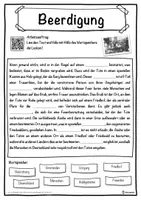 Vorschau - Unterrichtsreihen - Beerdigung Lückentext mit Wortspeicher Hörverstehen und Suchsel - Seite 1
