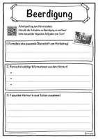 Vorschau - Unterrichtsreihen - Beerdigung Lückentext mit Wortspeicher Hörverstehen und Suchsel - Seite 3