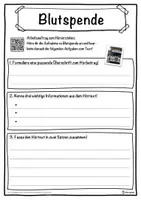 Vorschau - Unterrichtsreihen - Blutspende Lückentext mit Wortspeicher Hörverstehen und Suchsel - Seite 3