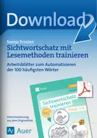 Vorschau - Arbeitsblätter - Sichtwortschatz mit Lesemethoden trainieren: Arbeitsblätter zum Automatisieren der 100 häufigsten Wörter - Deckblatt