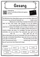 Vorschau - Unterrichtsreihen - Gesang Lückentext mit Wortspeicher Hörverstehen und Suchsel - Seite 1