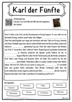 Vorschau - Unterrichtsreihen - Karl der Fünfte Lückentext mit Wortspeicher Hörverstehen und Suchsel - Seite 1