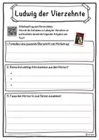Vorschau - Unterrichtsreihen - Ludwig der Vierzehnte Lückentext mit Wortspeicher Hörverstehen und Suchsel - Seite 3