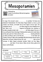 Vorschau - Unterrichtsreihen - Mesopotamien Lückentext mit Wortspeicher Hörverstehen und Suchsel - Seite 1