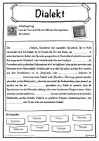 Vorschau - Unterrichtsreihen - Dialekt Lückentext mit Wortspeicher Hörverstehen und Suchsel - Seite 1