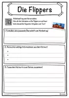 Vorschau - Unterrichtsreihen - Die Flippers Lückentext mit Wortspeicher Hörverstehen und Suchsel - Seite 3